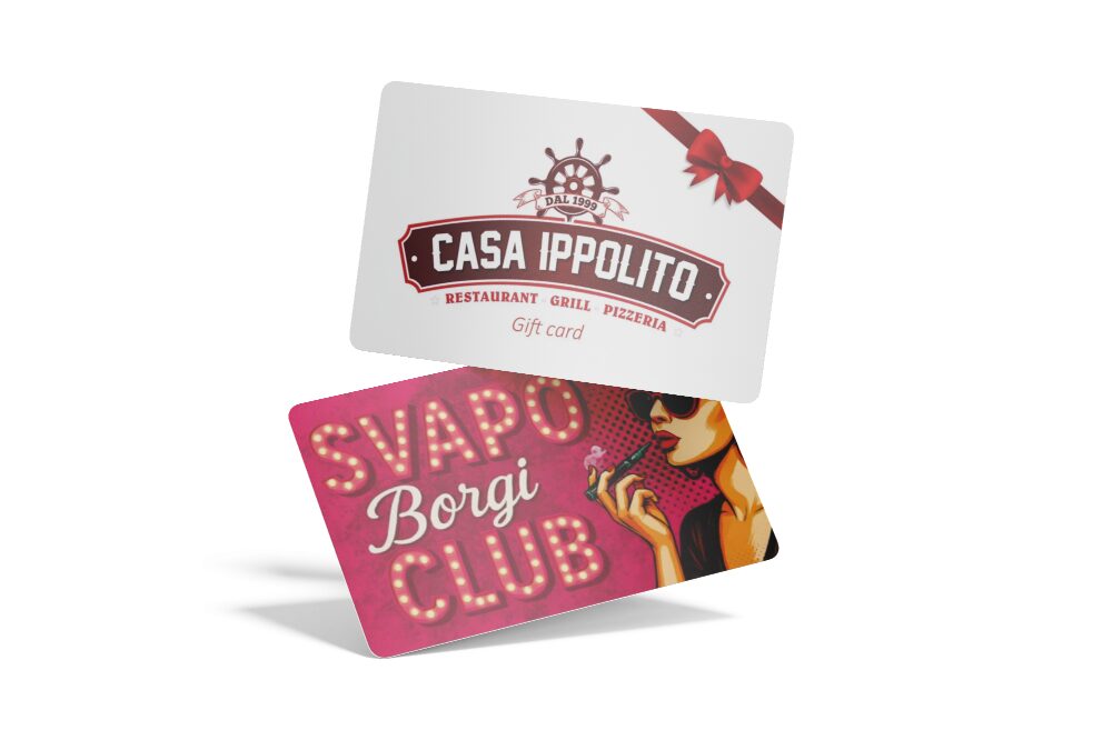 Gift Cards Mockup Falling